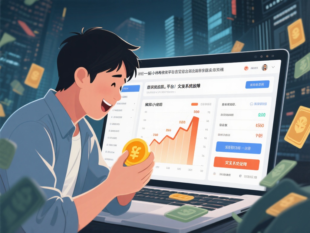 一开始，小林的账户确实显示收益增长，这让他感到欣喜